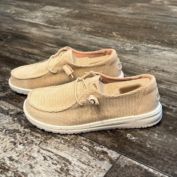Hey Dude Loafers Shoes Womens Size 6 Wendy‎ Wave Corduroy Taupe Tan Comfy NEW - Picture 9 of 9